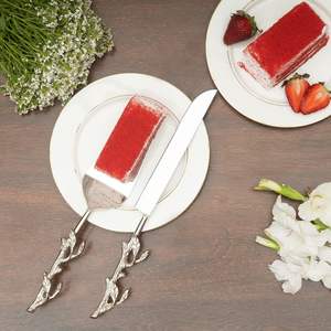 Nouvel Arrivage Deux Tons Feuille-Design Brindille Saladier Cuillère Fourchette Miroir En Laiton Poli En Acier Inoxydable Élégant Décor De Table - Product Image 3