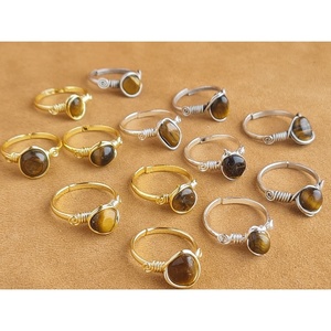<b>Boho</b> Style Tiger Eye <b>Ring</b> Gold and Silver Plated for Fashion Resale - Product Image 2