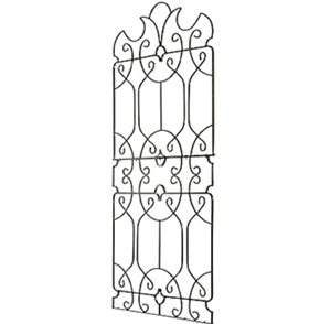 Sturdy Black iron cast <b>small</b> trellis to support <b>potted</b> <b>plants</b> patio flowers and garden vines available at wholesale prices - Product Image 2
