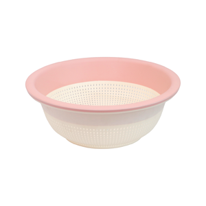Panier égouttoir profond Hokori 3T8 avec trous de drainage fins, bord arrondi épais, passoire de cuisine pastel pour rincer les fruits - Product Image 1