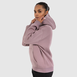 Sudadera con capucha informal de gran tamaño para mujer, jersey de lana para otoño e invierno con técnica lavada, Sudadera con capucha lisa de talla grande - Product Image 3