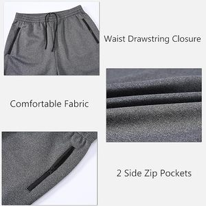 Ensemble de survêtement d'hiver personnalisé pour homme, en molleton respirant 100 % coton, à manches longues, avec cordon de serrage, pour entraînement en extérieur et jogging, options d'impression - Product Image 5