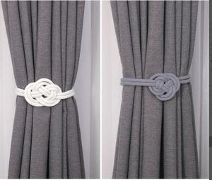 Modern Outdoor <b>Curtain</b> Holdback, Cotton Hand Woven Tie Backs Drapery Holdbacks Rope..Window Decor - Product Image 1