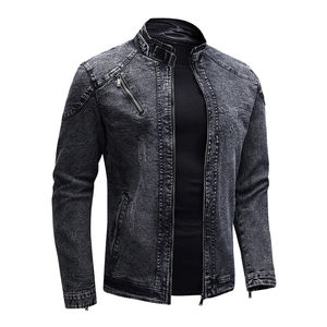 Vente en gros de vestes pour hommes vestes en jean pour hommes avec poches latérales vestes en jean décontractées acceptent le service OEM avec logo personnalisé - Product Image 5