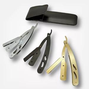 Oferta Especial: Cuchillas de Afeitar Profesionales Desechables de Acero Inoxidable de Alta Calidad con Mango de Madera para Barbería - Product Image 5