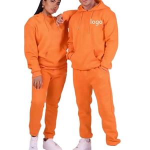 Jersey de calidad superior, sudadera lisa y pantalones de chándal, chándal Unisex, chándal 100% de algodón con logotipo personalizado para hombres y mujeres - Product Image 1