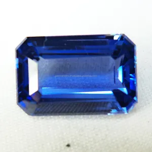 Natural Tanzanite Esmeralda Forma Azul Gemstone Calibrado Alta Qualidade Fazendo Jóias Grande Tanzanite Solto Preço Por Atacado