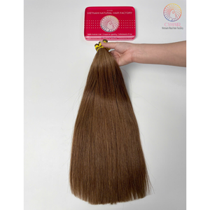 Cyhairvn vendedor Color marrón Natural 50Cm 100% cabello vietnamita sin procesar a granel recto suelto onda profunda un donante Grado Superior - Product Image 3