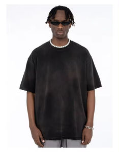 Logo de marque personnalisé 100% coton vierge délavé à l'acide surdimensionné hommes T-Shirt Plain boxy mens t-shirts. - Product Image 5