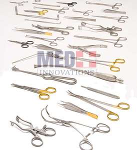 Ensemble d'instruments de chirurgie plastique de 40 pièces de meilleure qualité Source d'alimentation manuelle Base d'augmentation mammaire en acier inoxydable Top chirurgical - Product Image 3