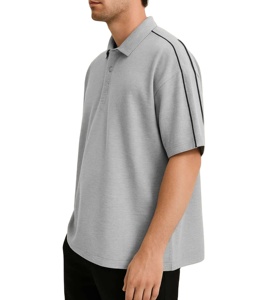 เสื้อโปโลโอเวอร์ไซส์พิมพ์ลายโลโก้ OEM แบบกำหนดเองสำหรับผู้ชาย เสื้อโปโลรักบี้แขนยาวทรงหลวมสไตล์ลำลองสำหรับฤดูร้อน รุ่นปี 2026 - Product Image 3