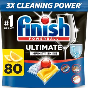 Pastillas para Lavavajillas Finish Ultimate Infinity Shine, Aroma Limón, 80 Unidades - Product Image 3