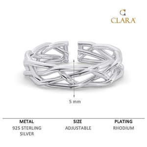 Anillos de Plata de Ley 925 de Primera Calidad para Mujer, Chapados en Rodio con Engaste de Circonita, Regalo Perfecto - Product Image 6