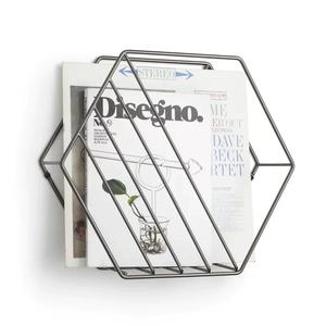 Soporte de periódico con diseños personalizados al mejor precio, organizador de sobres de correo de entrada de montaje en pared, Revistero de forma hexagonal de Metal - Product Image 1
