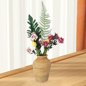 Best Selling Metal Bamboo Handmade Rattan Large Plant <b>Pots</b> Planters Indoor Outdoor Garden <b>Tall</b> Planter <b>Pots</b> Rattan Basket - Product Image 2
