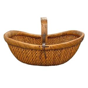 Cesta de mimbre tejida para regalo de Navidad, canasta pequeña de mimbre tejida, hecha a mano - Product Image 2
