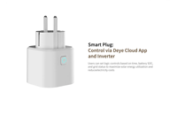 Offres Spéciales – Prise Intelligente Deye 220-250V 16A avec Antenne Interne – Stock Important – Installation Facile – SUN-SMART-PLUG01-F – Stock UE – Meilleurs Prix