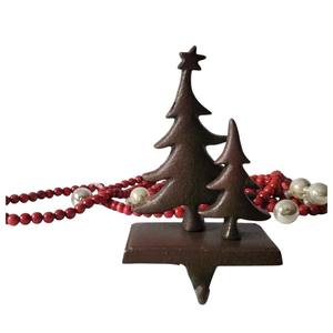 Heavy Duty Cast Iron <b>Christmas</b> <b>Tree</b> Stocking Holder For Fireplace Mantel Rustic Vintage Metal Non Slip Stocking Hanger For Decor - Product Image 1