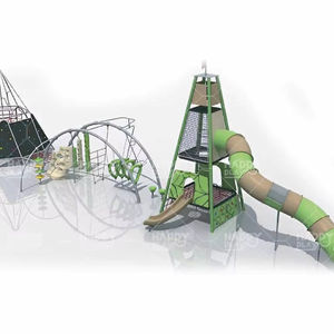 Équipement de jeux d'extérieur pour enfants HP-OPRC 041, aire de jeux multi-glissades pour un divertissement actif - Product Image 1