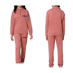 Chándal personalizado con logotipo de manga larga de algodón, ropa de entrenamiento polar, ropa para correr, cuello alto con cremallera, chándal unisex para niños - Product Image 3