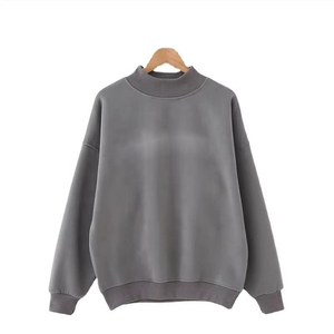 Women <b>Mock</b> <b>Neck</b> Sweatshirt Stylish Knit Pullover <b>Top</b> Casual Wear Daily Outfit Soft Comfort Use Women <b>Mock</b> <b>Neck</b> Sweatshirt - Product Image 1