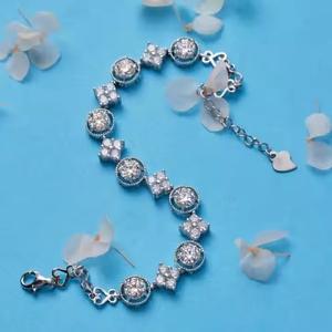 Yellow Gold Amazing design Moissanite <b>Bracelet</b> Diamond Inspired Jewelry Collection for women's - Product Image 3