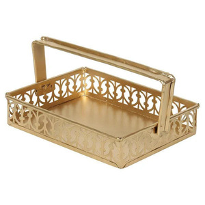 Elegant Gold <b>Platter</b> Serving <b>Platter</b> Decorative Home Kitchen Table Top Dish <b>Platter</b> - Product Image 2