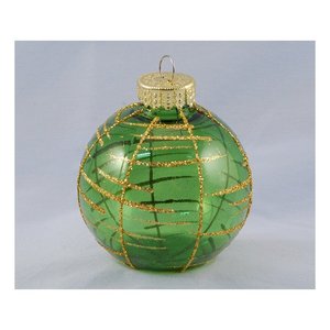 Adornos Navideños de Plástico con Diseño de Santa Claus, Bolas de Árbol de Navidad Verdes y Doradas de 6 cm, TE191532, para Decoraciones Festivas - Product Image 3