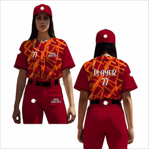 เครื่องแบบซอฟต์บอลแขนสั้นสำหรับใส่เล่นกีฬาเครื่องแบบซอฟต์บอลสไตล์ใหม่ - Product Image 5