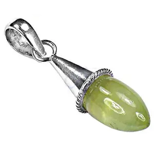 Pendentif élégant pour femme en argent 925 avec pierre précieuse rubis vert, charme religieux fait à la main, bijoux plaqués rhodium - Product Image 1
