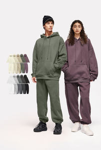 Caliente otoño Hombre Ropa de dos piezas ropa de mujer personalizada algodón polar sudaderas con capucha y pantalones de chándal conjunto Unisex - Product Image 2