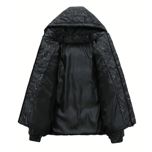 Veste matelassée à la palangre pour hommes, manteaux d'hiver matelassés surdimensionnés OEM/ODM fournisseur personnalisé vestes matelassées à la mode - Product Image 3
