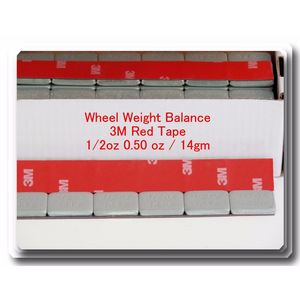 180 pièces de poids de roue autocollants adhésifs 1/2 0,50 OZ TOTAL 90 OZ RED TAPE - Product Image 1