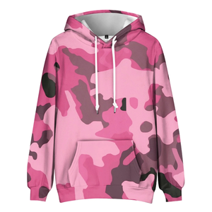 OEM diseño de logotipo personalizado de ajuste regular de los hombres 100% de algodón de lana de camuflaje sudaderas con capucha con todo gráfico personalizado impreso - Product Image 5