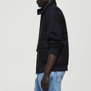 Veste en daim à col montant zippée pour l'hiver Veste en cuir suédé pour hommes de qualité supérieure à la mode - Product Image 4