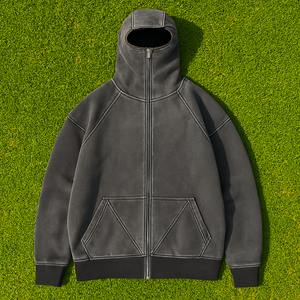 เสื้อฮู้ดดี้และเสื้อสเวตเชิ้ตผ้าเดนิมหนานุ่ม OEM สำหรับทุกเพศ พิมพ์โลโก้ตามสั่ง ทรงโอเวอร์ไซส์ สำหรับฤดูใบไม้ร่วง เป็นมิตรกับสิ่งแวดล้อม พิมพ์ลายดิจิทัล กันลม สำหรับผู้ชาย - Product Image 1