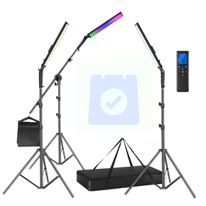 Luz LED RGB de Mano con Control Remoto, de Aluminio, 21W, 12V, 2.5A, Temperatura de Color Ajustable 3200K-5600K, para Estudio - Product Image 1