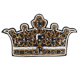 แพทช์ผ้าไหมขั้นสูงสำหรับฤดูใบไม้ผลิผ้าปักลายรูปมงกุฎผึ้งสีทองรูปสัตว์แผ่นปะติดทองแดง - Product Image 2