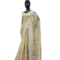 Blouse de sari drapé de longueur standard, style actrice de série télévisée, en fausse fourrure, avec motifs et séquences multiples, pour la vente de fêtes