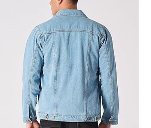 LOW MOQ OEM Customized Mens <b>Denim</b> Jeans <b>Jackets</b> Casual Outerwear Winter <b>Jacket</b> Button up Oversize Camouflage Thin <b>Denim</b> <b>Jacket</b> - Product Image 2