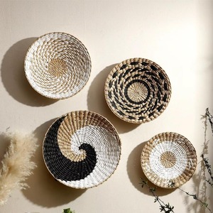 Competitive price luxury water hyacinth <b>wall</b> art hand woven hanging arts for <b>decorating</b> <b>walls</b> - Product Image 3