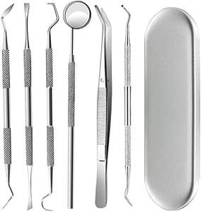 Ensemble d'instruments chirurgicaux pour le soin dentaire avec miroir buccal en acier inoxydable et kit de nettoyage certifié CE - Product Image 1