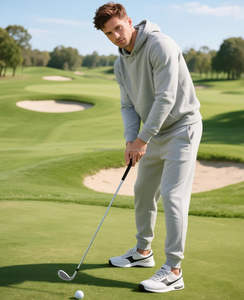 Ensemble de survêtement léger en polyester pour homme, bleu dégradé, séchage rapide, vêtements de sport pour la course à pied estivale, impression sublimée à capuche - Product Image 3