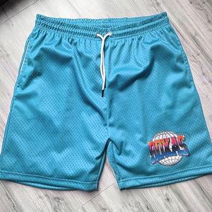 Pantalones cortos de gimnasio con logotipo personalizado de cintura alta para hombre, tela de malla transpirable, ropa deportiva de verano, estampado por sublimación, informal, patrón XS - Product Image 2