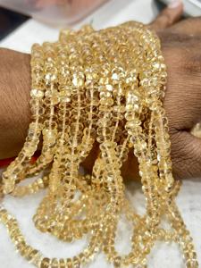 6-7mm Natural Yellow <b>Citrine</b> Quartz Smooth Rondelle Beads 17 Inch Strand for Necklace <b>Bracelet</b> DIY Jewelry - Product Image 4