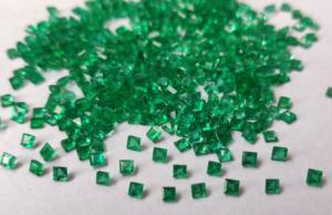 Natural Zambian Emerald Good Color Square 2mm Facetado Calidad superior-Zambian Emerald Square Faceted - Product Image 3