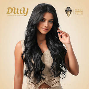 CLEARANCE SALE! Asher C-DWY 28 Inches Long Curly Glueless Synthetic <b>Wig</b> for Women Black with Transparent Lace Front Side Part - Product Image 5