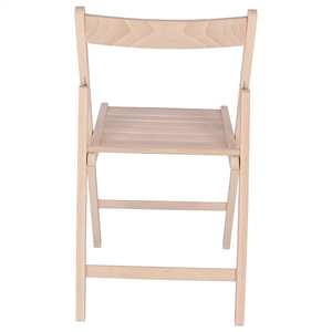 WELL HOME FURNITURE & DECORATION Set di 4 Sedie da Giardino in Legno di Faggio Non Verniciato Design BAS - Product Image 5