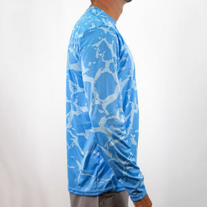 Chemises de pêche pour hommes à manches longues, imperméables, UPF 50, imprimées, nouvelle conception, vente en gros, performance, séchage rapide - Product Image 4