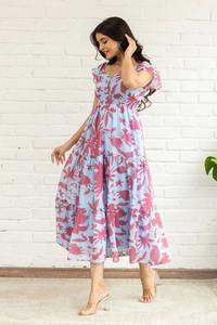 Vestido bohemio de algodón de nueva moda con estampado floral, estampado a mano, ropa de verano, vestido informal para damas de honor, suministro ODM - Product Image 4